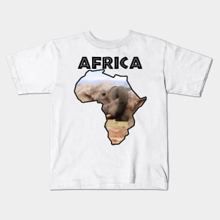 Africa Wildlife Continent Elephant Trunks Kids T-Shirt